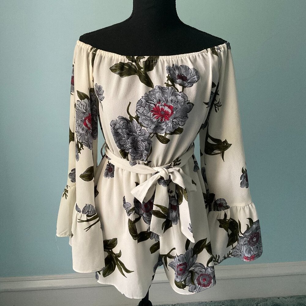 Favlux Fashion Medium White Floral Romper